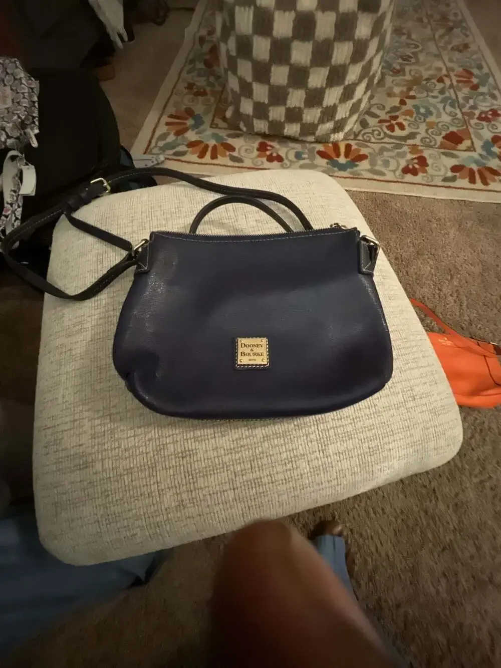 Dooney & Bourke Lexi Crossbody Bag Blue Saffiano Leather